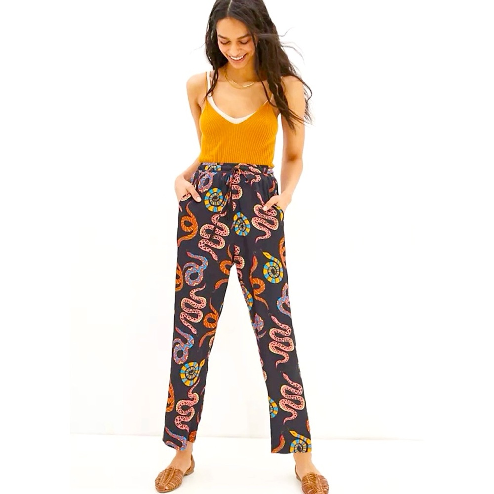 FARM Rio Multicolor Snake Print Pants